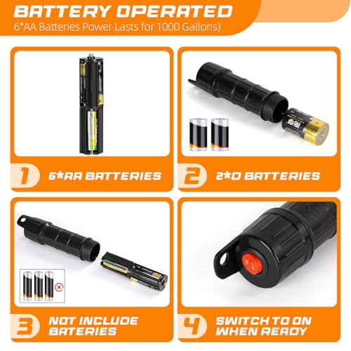 Image of Portable Transfer Pump Battery Operated Electric Siphon Pump for Gas, Fuel, Diesel, Water Transfer 2.4 GPM Flow Oil Extractor, 47 Inches Hose-Easy to Use Hand Fuel Pump, Multi-Use Transfer Pump O-Y