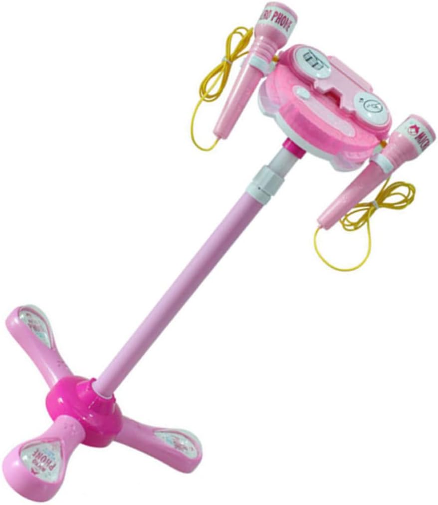 Kisangel Early Education Music Toy Toddler Karaoke Microphone Stand Child Microphone for Boys and Girls Plastic Electronic Creative Plaything Battery-Free