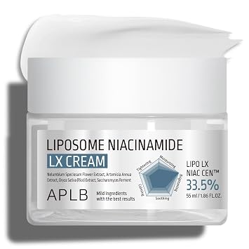 APLB Liposome Niacinamide LX Cream | LIPO LX NIAC CENTM 33.5% 1.86 FL.OZ/Korean Skincare, Efficient absorption, Long lasting hydration, Revitalize for gentle and improve skin texture