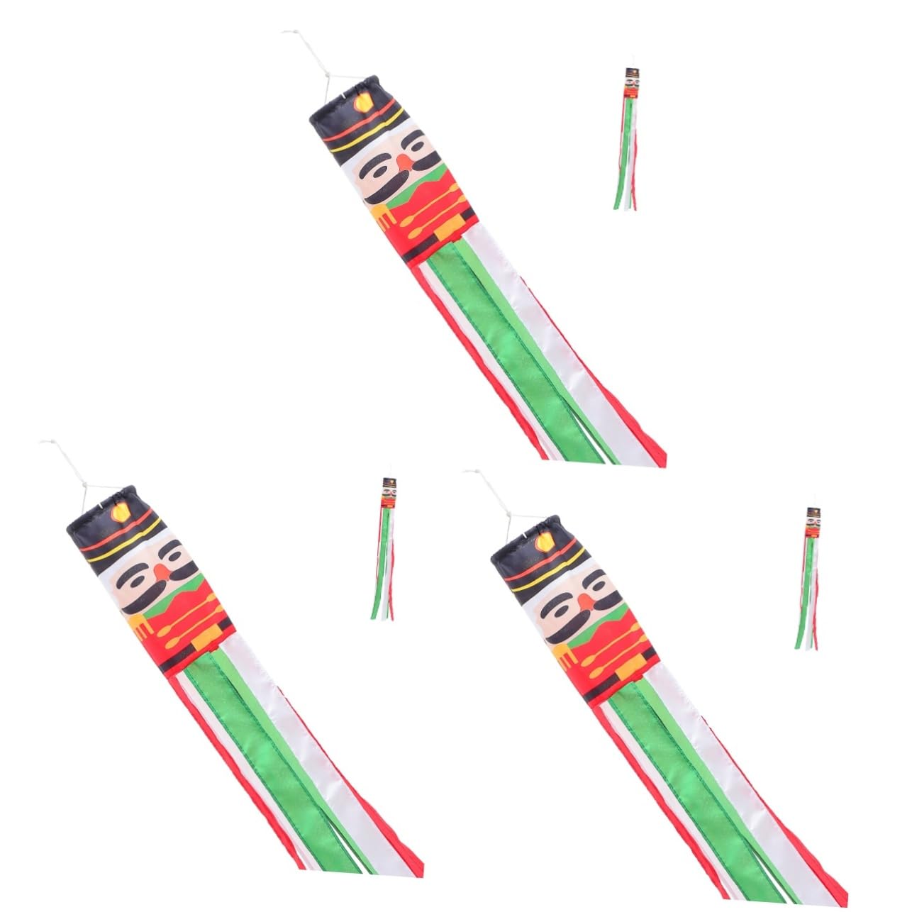 YARNOW 3pezzi Decorazione da Giardino Natale Bandiera Vento Huotao Jiazi per Cortile FESTIVITÀ Natalizie Addobbo da Appenderper Esterni Design Unico per Celebrazioni Natalizie