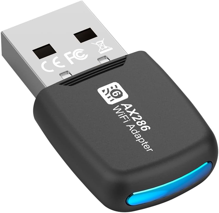 cogae USB WiFi 6 Network Card 286Mbps 802.11ax USB Dongle 2.4GHz WiFi LAN Adapter Driver Free for PC Laptop