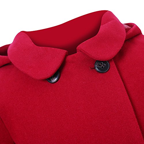Richie House Girls Wool Jacket Trench Coat Double-Breasted Button Winter Warm Jacket ZR25173