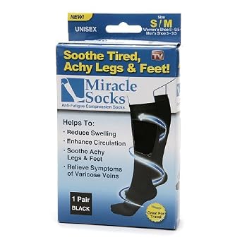 Apparel Miracle Socks SM/MED Black (Pack of 6 Pairs) Book