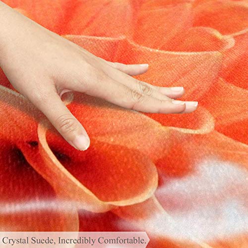 Tapis rond fleur de dahlia 160cm multicolore en polyester antidérapant