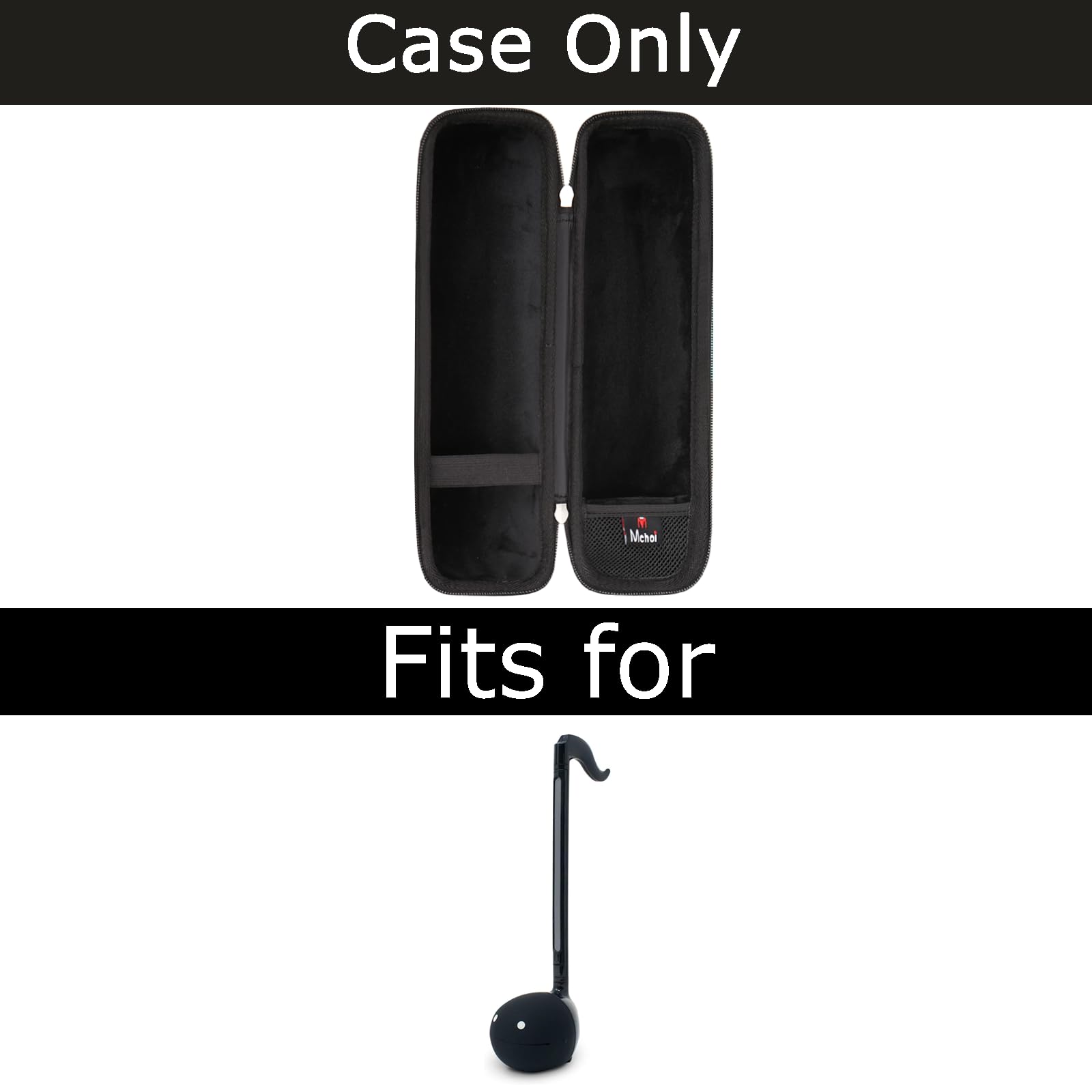 Mchoi Hard Carrying Case Fits for Otamatone Japanese Character Electronic Musical Instrument Portable Synthesizer by Cube/Maywa Denki, Lightweight and Waterproof Automatone Instrument Holder