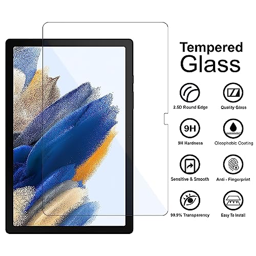 Image of [Anti-Scratch & [Smudge Proof] [Bubble Free] Premium Tempered Glass Full Screen Protector Guard For Samsung Galaxy Tab A8 10.5 Inch [Sm-X200 /X205 /X207] 2022 Smartphone