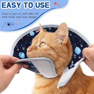 Cat Cone Collar Soft, Comfortable Cat Recovery Collar Pet Cone for Small Large Cats, Lightweight Elizabethan Collar for Cats Kittens After Surgery Prevent from Licking Wounds, Star, S Cat Cone Collar Soft, Comfortable Cat Recovery Collar Pet Cone for Small Large Cats, Lightweight Elizabethan Collar for Cats Kittens After Surgery Prevent from Licking Wounds, Star, S