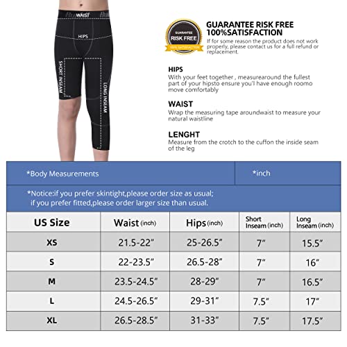 Runhit Boys One Leg Compression Tights Leggings For Basketball Football 3/4 Athletic Pants Base Layer Workout #TOP6