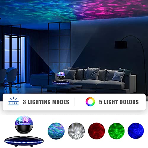 Ruixinda Magnetic Levitating Bluetooth Speaker, Floating Speaker With Night Light Projector, Colorful Led Flashing Show For Home Birthday Party, Cool Tech Gadgets Birthday #TOP2