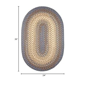 Superarearugsoval2x3bluecreambraidedrughartfordprimitivedecorcarpetindooroutdoor2x3wovenentrywaycarpet Urban Country Home Decor Super area rugs oval 2x3 bluecream braided rug hartford primitive decor carpet indoor outdoor 2 x 3 woven entryway carpet urban country home decor