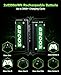 2 x 6200mWh Akku für Xbox One/Xbox Series X/Series S/Xbox One X/S Controller, 2.5 Stunden Schnelllade 28 Stunden Spielzeit Akku für Xbox One/Xbox Series X/S/Xbox One X/S/Elite Controller