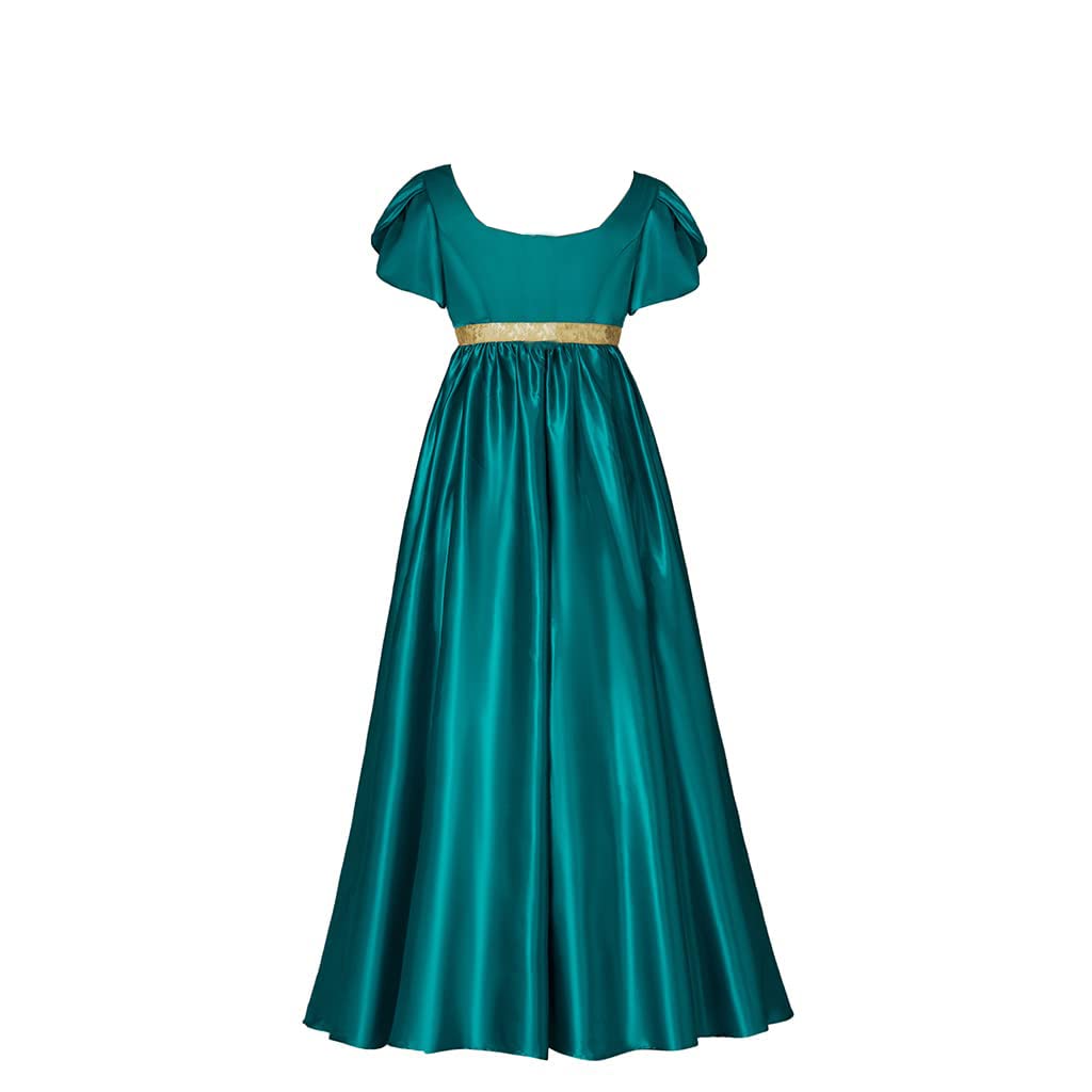 kinstell Vestidos de regencia para mujer, vestido de satén vintage de los años 1800, vestido de fiesta de té victoriano