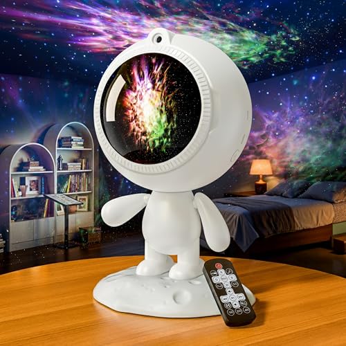 Image of AIRIVO Dreamers Star Projector,Astronaut Galaxy Projector Bluetooth Speaker with Remote,White Noise,Interactive Posture Adjustment,Room Bedroom Decor,Birthday Christmas Gifts for Kids Adults