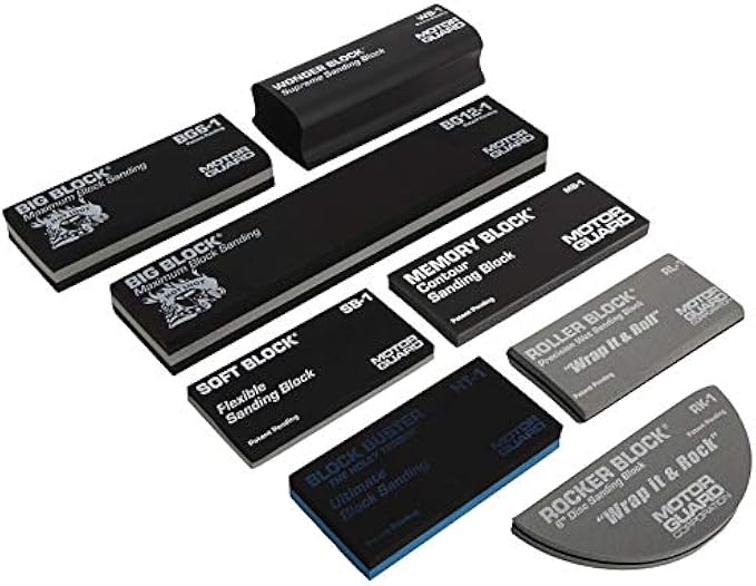 Motor Guard - 8Pc Sanding Block Assortment (AP-3), One Size