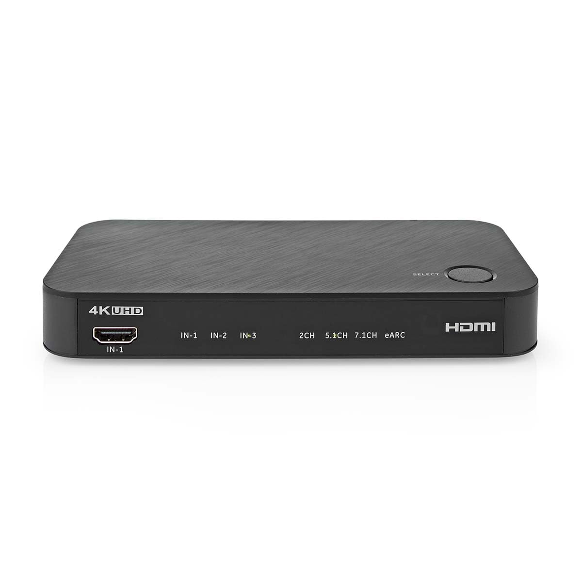 Nedis Convertitore audio digitale | 2 vie | Connettori – Ingresso: DC Power / 3 ingressi HDMI | Connettori – Uscita: 1 x 3,5 mm / 1 x TosLink / 2 x uscite HDMI | eARC | Automatico/pulsante | antracite