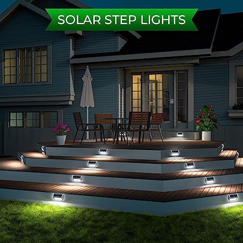 Jsot Solar Lights For Outside 9 Led - 10Pack Solar Deck Lights Outdoor Waterproof For Yard Landscape Pool Fence Stairs Step Wall Solar Garden Lighting #TOP1