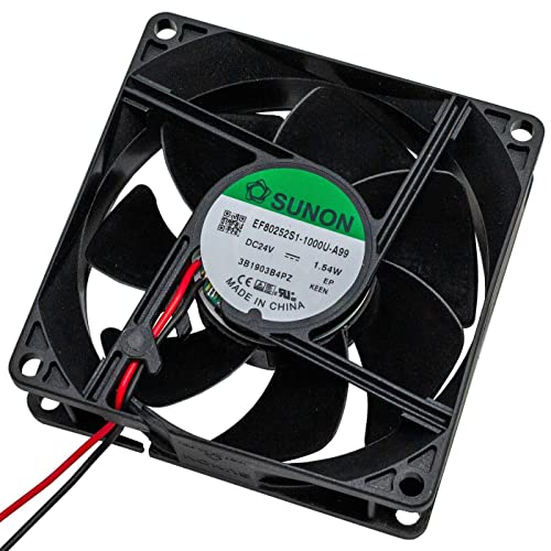 Ventilador Ventilador 24 V DC 1,32 W 80 x 80 x 25 mm, 69,6 m³/h 3200U/Min 69,6 m³/h Sunon EF80252S11000UA99
