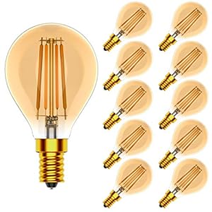 10 dimbare E14 LED-lampen druppelvorm 4W vervangt 40 watt gloeilampen, vintage led-gloeilampen, warm wit, 2700K, CRI…