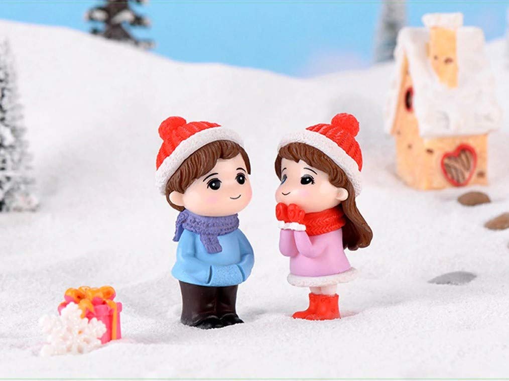 BHOOLU&GOOLU P S Retail Vinyl Lovers Snowman Couple Figurine, 5.5 X 2.5 cm., Multicolour, 3 Piece BHOOLU&GOOLU P S Retail Vinyl Lovers Snowman Couple Figurine, 5.5 X 2.5 cm., Multicolour, 3 Piece