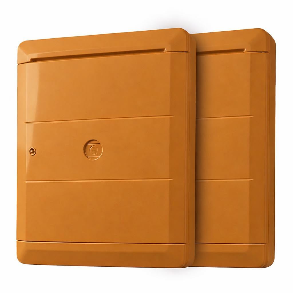 (Pair) Gas and Electric Meter Box Covers - Weather-Resistant Overboxes for DIY Repairs - Protect and Enhance Your Meters - Durable Meter Box Protection - (Brown)