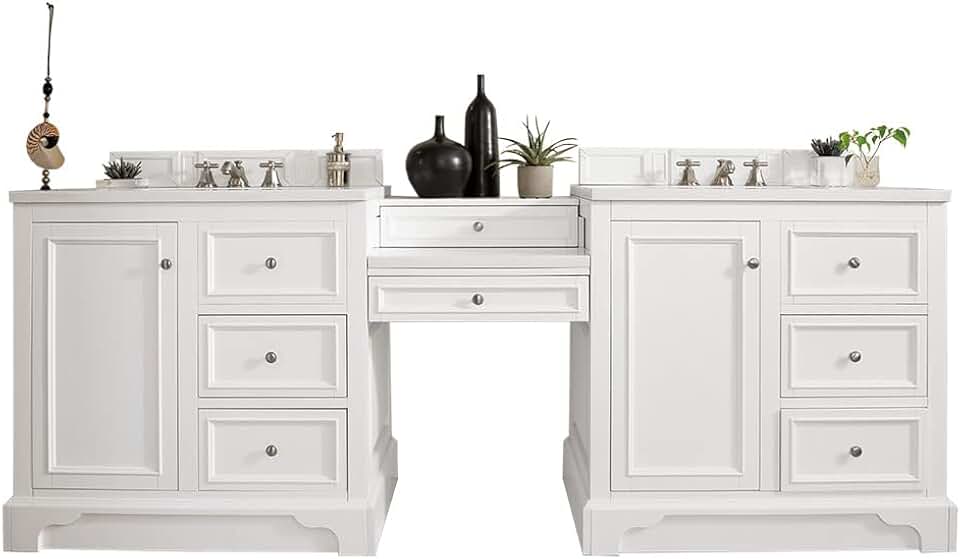 James Martin Vanities 97" De Soto Vanity in Bright White