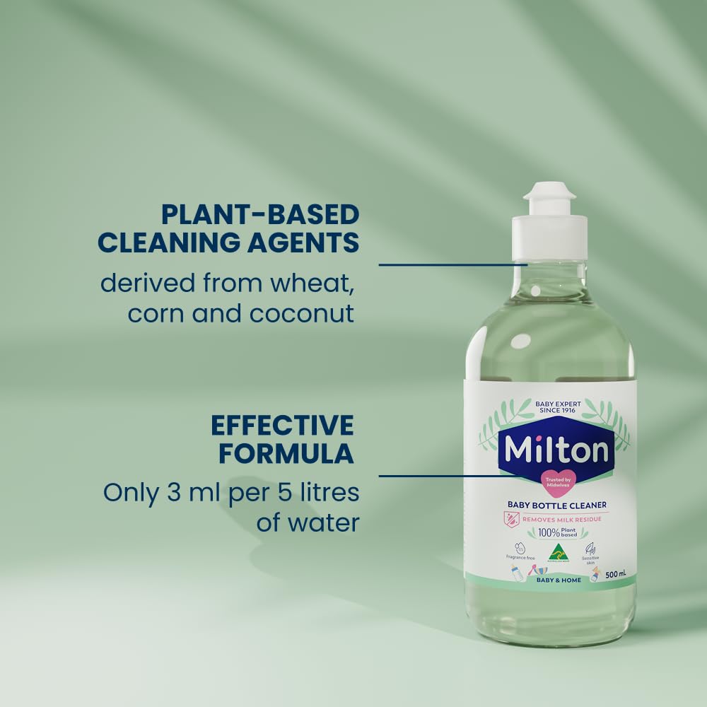 Milton Baby Bottle Cleaner 500ml - Sviluppato appositamente per rimuovere tutti i residui di latte responsabili della crescita di batteri nocivi