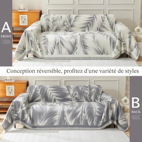 Couverture de canapé extensible idéale pour protéger le salon des animaux