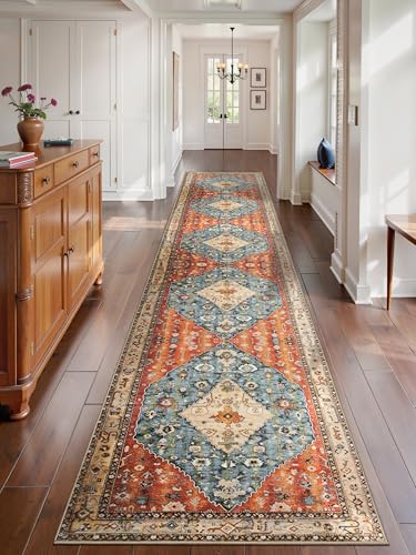 SERISSA Runner Rug for Hallways, 2'6"x14' Washable Non Slip Kitchen