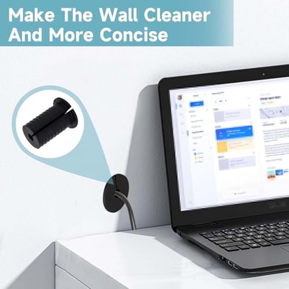 Para Starlink Kit de enrutamiento de cable para paso de pared con anillos de silicona y herramientas de taladro para RV y uso doméstico móvil negro (gris)