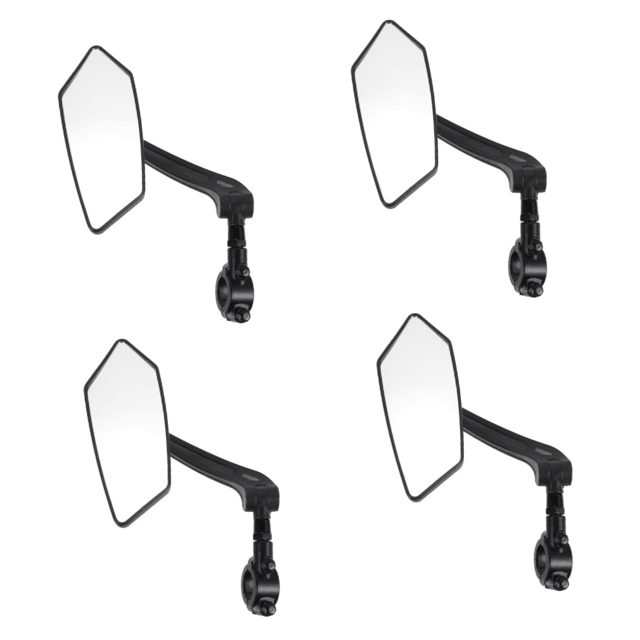 ibasenice 4 Pièces Rétroviseur Angle Hd pour Guidon Miroir de Sécurité Latéral Gauche Compatible Vtt Accessoire Cyclisme Pratique et Robuste