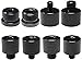 8 Pcs Mic Stand Adapter Mic Thread Adapter Set, 5/8 Female to 3/8 Male and 3/8 Female to 5/8 Male, 1/4 Female to 5/8 Male and 3/8 Female to 1/4 Male, 8 Different Screw Adapters for Microphone, Black
