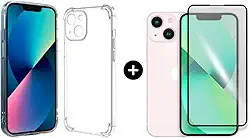 Película De Vidro 3D Tela Toda Para iPhone + Capa Capinha Case (iPhone 13)