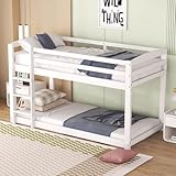 【Matériaux Résistants de Qualité】 Ce lit superposé durable dispose d’un cadre en bois massif de pain capable de supporter jusqu'à 120 kg grâce à ses 15 lattes résistantes. Son design élaboré assure une structure stable et accueillante qui résistera à l'épreuve du temps