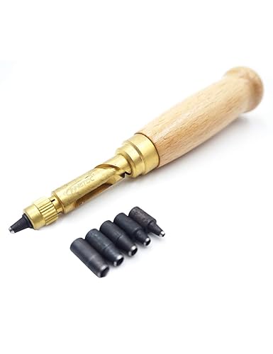 Miniatura 2 de Perforadora japonesa ajustable, herramienta de perforación de agujero de cuero, perforadora de papel, perforadora artesanal, juego de punzones de