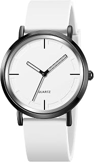 BESTKANG Unisex Minimalist Analog Quartz Watch Silicone Strap 30M Waterproof Slim 40.5mm Dial for Men Women