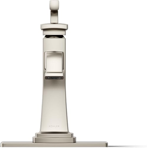 Miniatura 9 de Kohler 27400-4BN RIFF Grifo de lavabo de baño con una sola manija, níquel cepillado vibrante