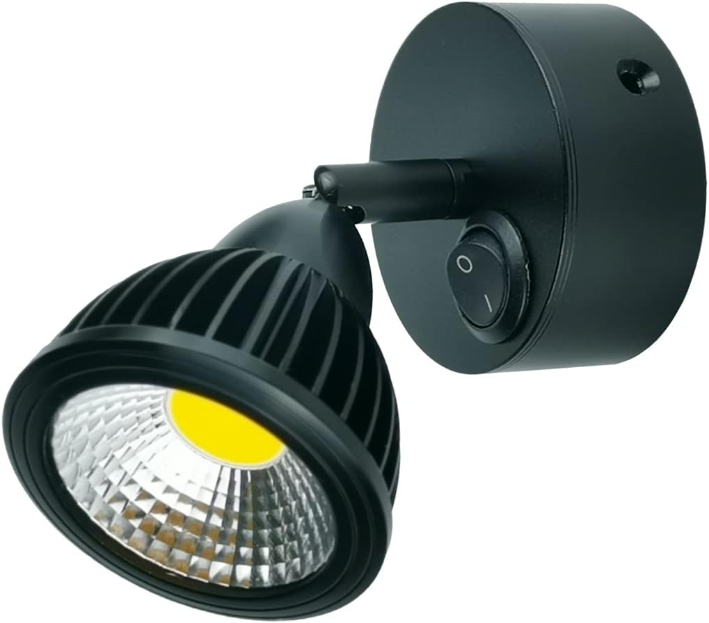 12v Black Light LED with Switch Small RV Reading Light for Bedside Lamp Window Dinning Area Trailer Van Truck Camper, 3w Warm White