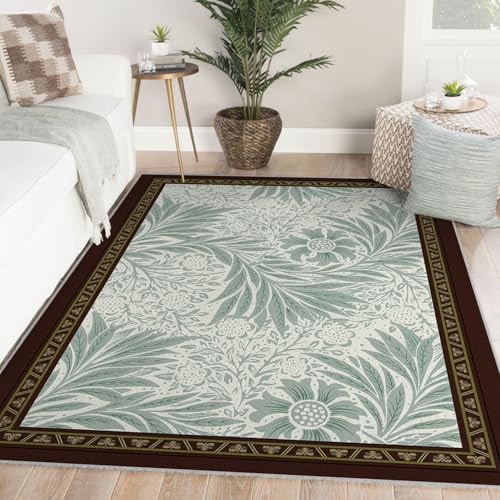 Tapis d'espace antidérapant résistant aux taches moquette fine verte