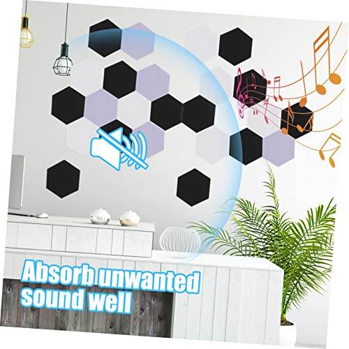 Paneles acústicos hexagonales 12 piezas material de alta densidad para absorción de sonido para aislamiento y reducción de ruido fácil de instalar para estudios y habitaciones miniatura 5