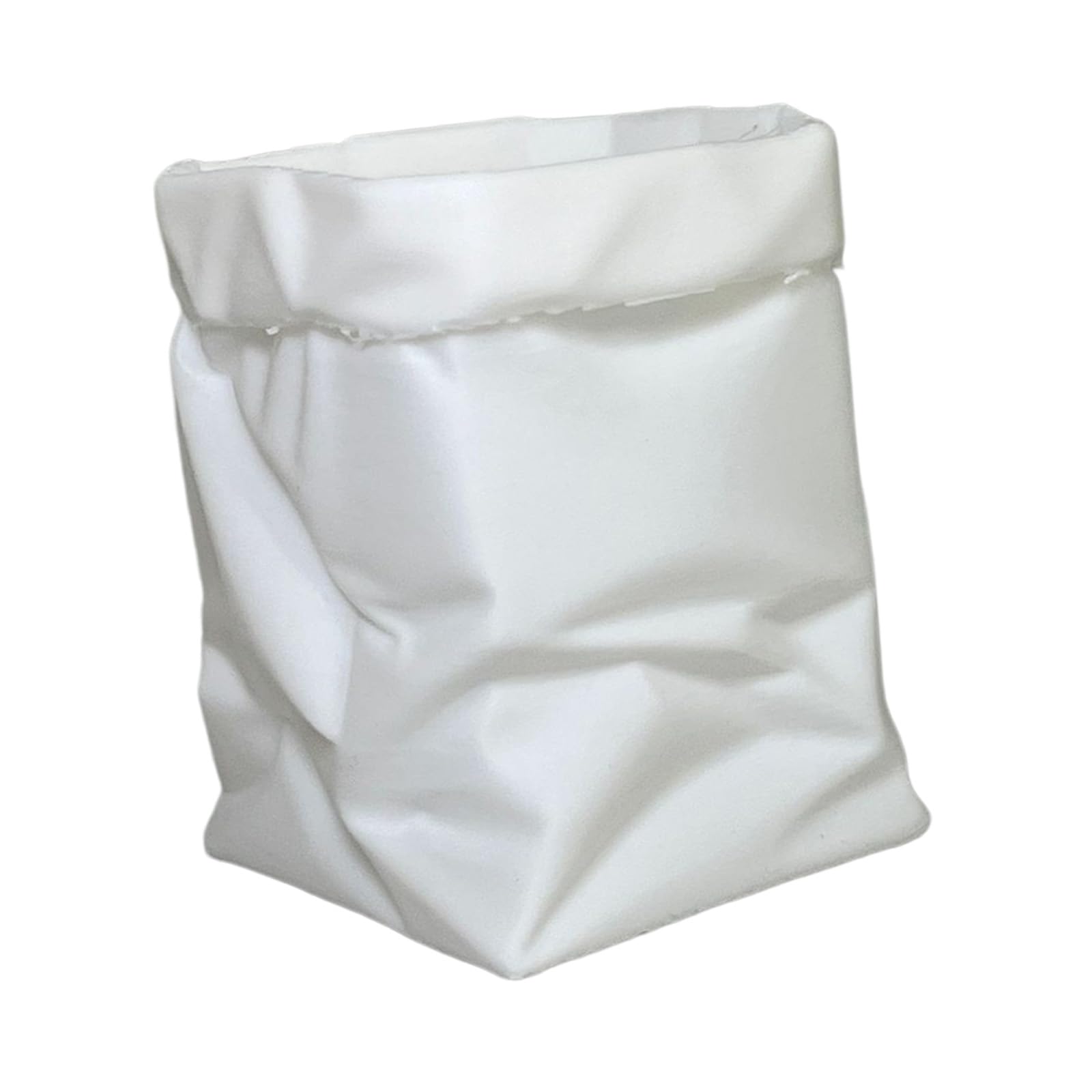 Geavonyg Wrinkled Paper Bag Pencil Stand Desk Pen Organiser Container for Markers Scissors Offices School Supplies Crumpled Paper Bag Owner