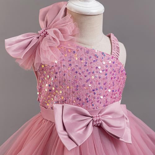 IDOPIP Toddler Girls Birthday Dresses Sequin Tulle Tutu Flower Girl Wedding Party Dress Pageant Formal First Communion Gown3