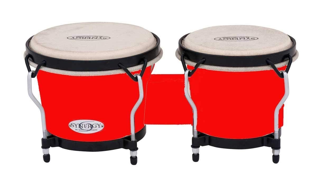 Toca Synergy Synthetic Bongo Drums - Red