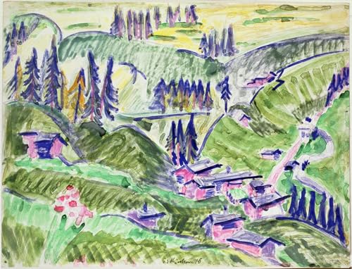 Poster paysage Ernst Ludwig Kirchner pour décoration salon moderne et élégant