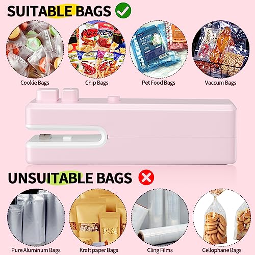 Bag-Sealer-Mini-3-in-1-Mini-Bag-Sealer-Heat-Seal-with-Cutter-Magnet-Rechargeable-Mini-Chip-Bag-Vacuum-Sealer-Machine-for-Reseal-Plastic-Bags-Keep-Snacks-Fresh-Portable-Kitchen-Gadget-PINK
