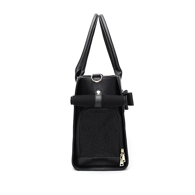 Foto 4 de 7 de YOUJIA Carrier - Bolso de mano de piel sintética para mascotas, bolsa de viaje de malla para perro, gatito…