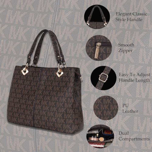 Image of DAZZLE Pu Leather Swiss Ramie Women's Fashion Handheld Bag - Elegant Print & Long Strap