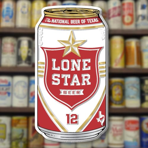 Imán Lone Star Beer Can de goma 3D 2.0 x 3.8 pulgadas miniatura 4