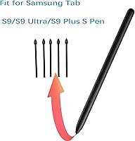 Vista 2 de Paquete de 5 puntas negras de repuesto para bolígrafo Tab S9 S compatibles con Samsung Galaxy Tab S9 Ultra/S9 Plus S Pen Tips de repuesto + 1 pinza