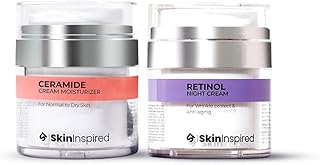 SkinInspired Day &amp; Night Kit For Dry Skin - Retinol Night Cream (50g)+Ceramide Moisturizer (50g) | Skin Care Combo | For W...