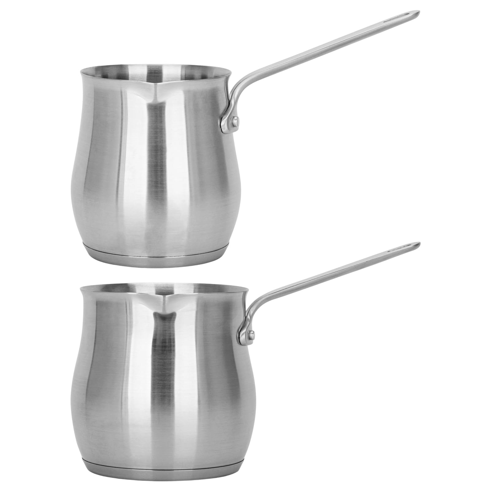 Pentole per la preparazione del caffè con beccuccio ergonomico di grande capacità per scaldare il latte bollitore per un controllo preciso del versamento in acciaio inossidabile
